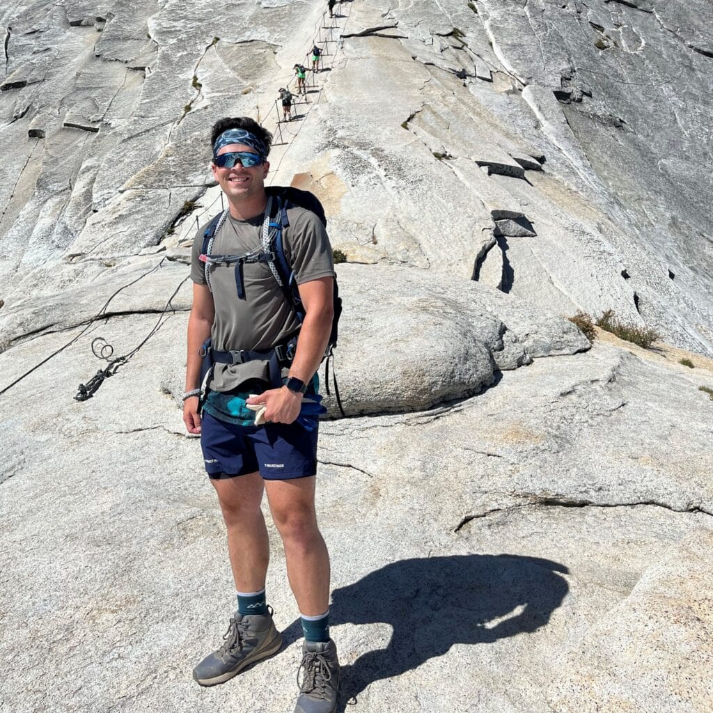 Dylan Love mountain climbing