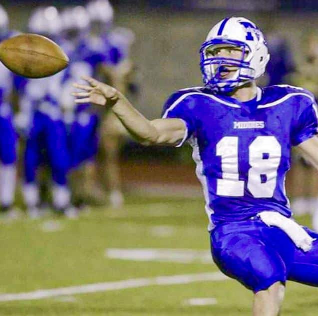 Kyle Houghtaling playing football