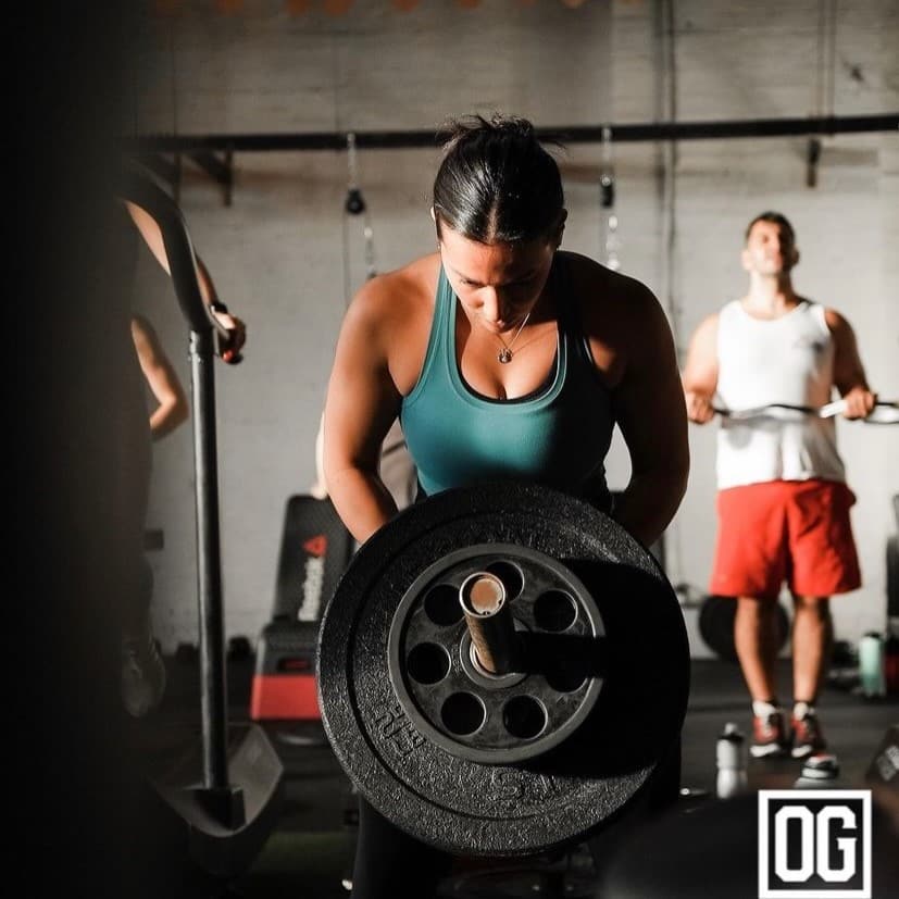 Julianne Smith working out