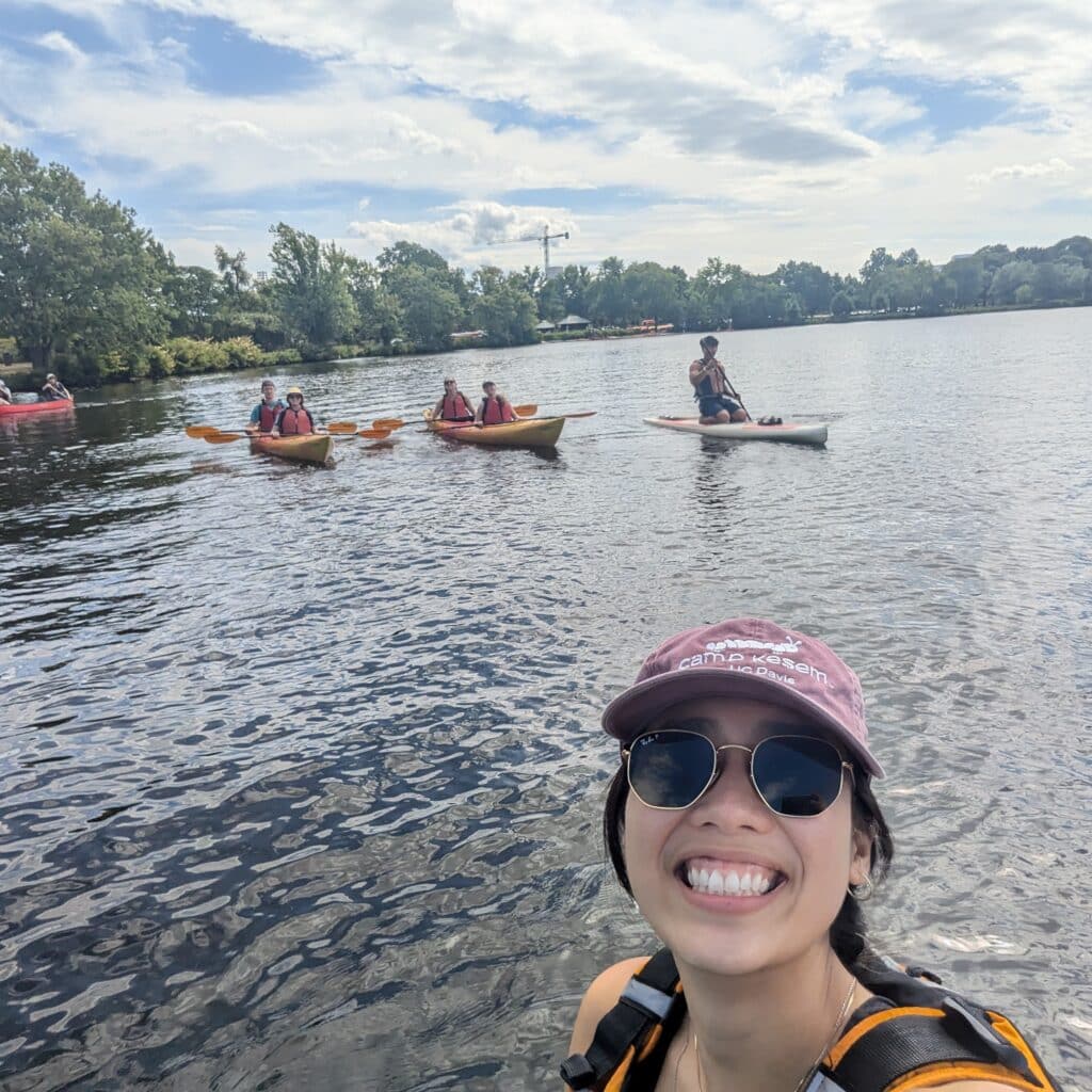 Amanda Bui canoeing with friends