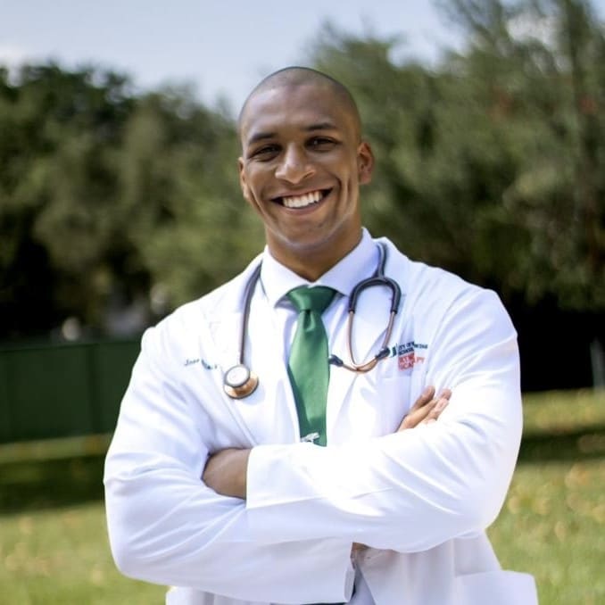 Jose Black in a whitecoat