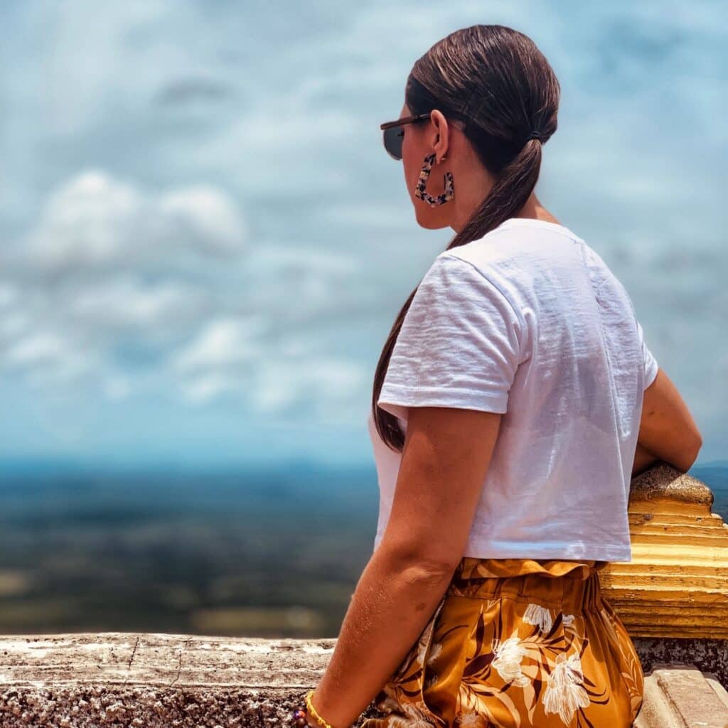 Rachel Buie on an overlook